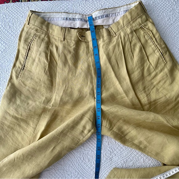 100% Linen Made in Italy Trousers - Picture 14 of 15